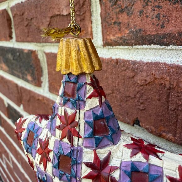 Jim Shore Christmas Ornament Star Heartwood Creek Multicolor Patchwork 2004 - Picture 7 of 9